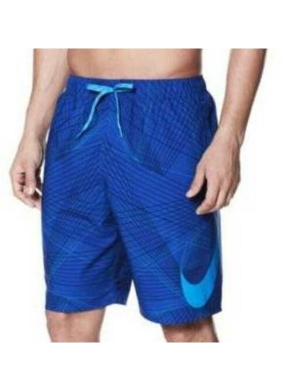 Nike Swim Bottoms S Mens Blue Breaker Volley Trunks Lined Shorts 2 Pocket